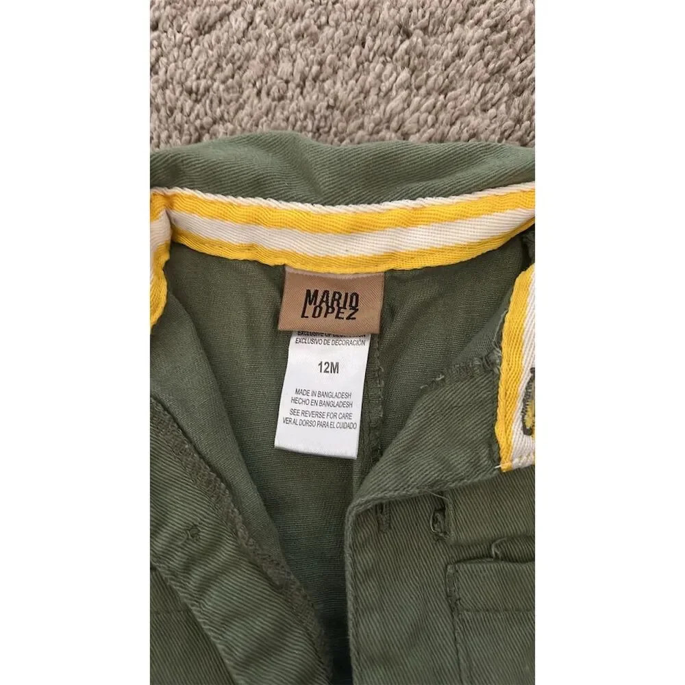Mario Lopez Baby Unisex Olive Green Jumpsuit Romper Size 12M
#077 - Picture 5 of 5